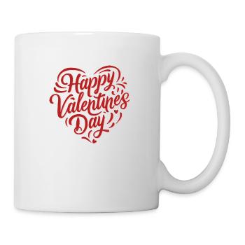 Happy Valentine's Day - Tasse - Weiß - Rechts