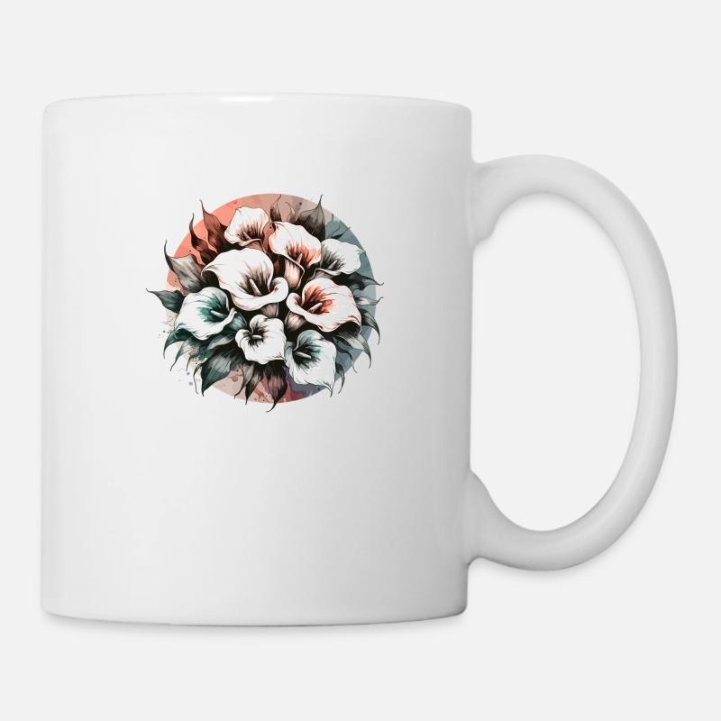 Calla Lilies Drawn - Mug - white