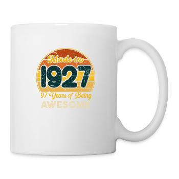 Born in 1927 - Vintage 1927 Birthday Retro - Mug - white - Right