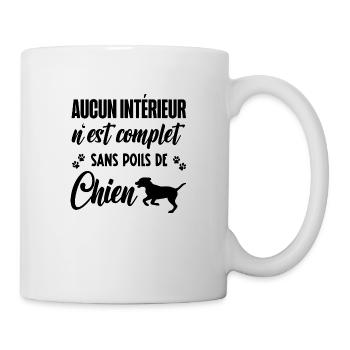 poils de chien - Mug blanc - blanc - Droite