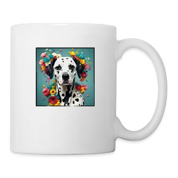 Dalmatians, flowers - Mug - white - Right