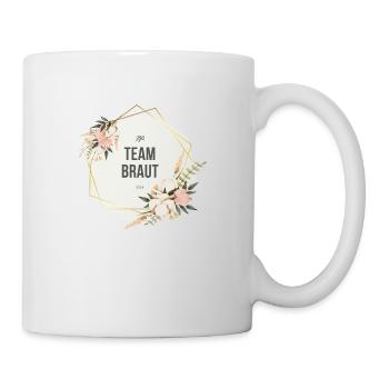 Team Braut JGA Boho floral - Tasse - Weiß - Rechts