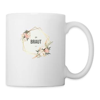 Braut Outfit JGA Boho floral - Tasse - Weiß - Rechts