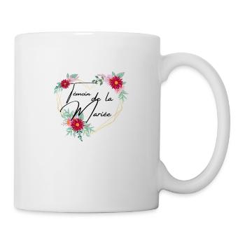 Brautzeuge Blumenherz - passendes T-Shirt - Tasse - Weiß - Rechts