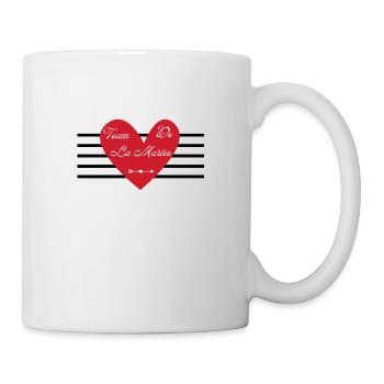 The bride's team with red heart-matching tshirt - Mug - white - Right