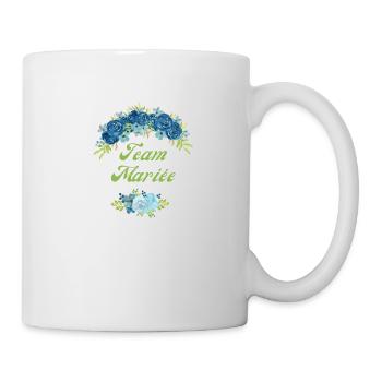 The Bride Blue Flower Team - Matching tshirt - Mug - white - Right
