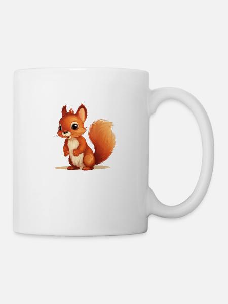 Süßes Eichhörnchen für Kinder und Babys - Tasse - Weiß