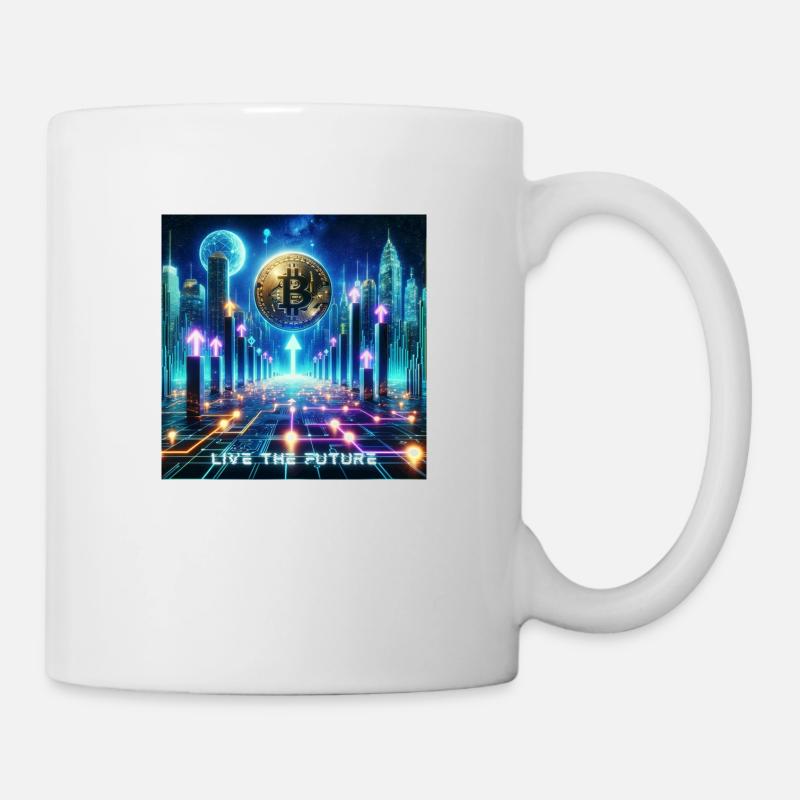 Crypto-monnaie Bitcoin - Mug blanc - blanc