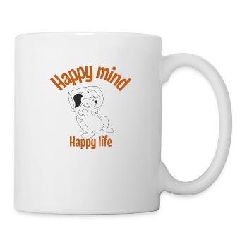 Un heureux, une vie heureuse - Mug blanc - blanc - Droite