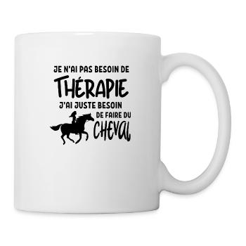 Faire du cheval dressage - Mug blanc - blanc - Droite