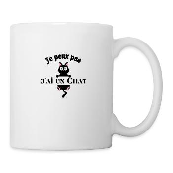 Je peux pas - j'ai un Chat - Mug blanc - blanc - Droite