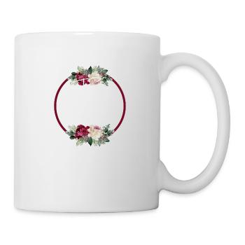 Blumen Braut Trauzeuge - passendes T-Shirt - Tasse - Weiß - Rechts