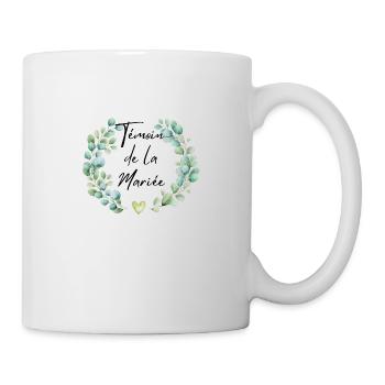 Blumen Braut Trauzeuge - passendes T-Shirt - Tasse - Weiß - Rechts