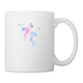 7e anniversaire sirène - Mug blanc - blanc - Droite