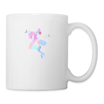 2e anniversaire sirène - Mug blanc - blanc - Droite
