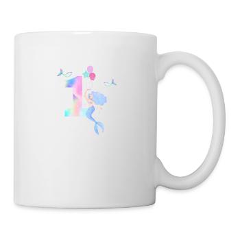 1e anniversaire sirène - Mug blanc - blanc - Droite