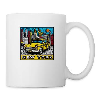 New York Cab - Pop Art - Mug - white - Right