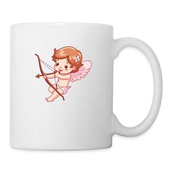 Ange de la Saint-Valentin en amour Cupidon - Mug blanc - blanc - Droite