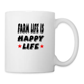 Ferme - Mug blanc - blanc - Droite