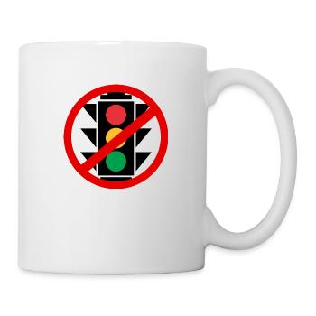 Ampel Verbot - Tasse - Weiß - Rechts