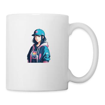Japanisches Anime-Mädchen - Tasse - Weiß - Rechts