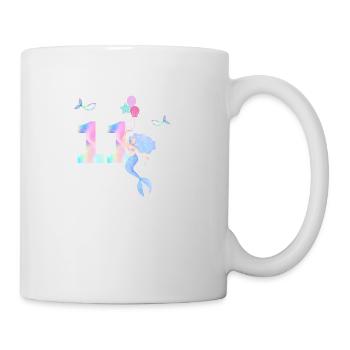 11e anniversaire sirène - Mug blanc - blanc - Droite