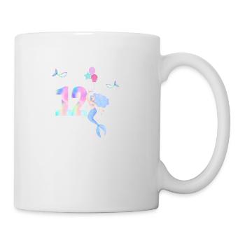 12e anniversaire sirène - Mug blanc - blanc - Droite