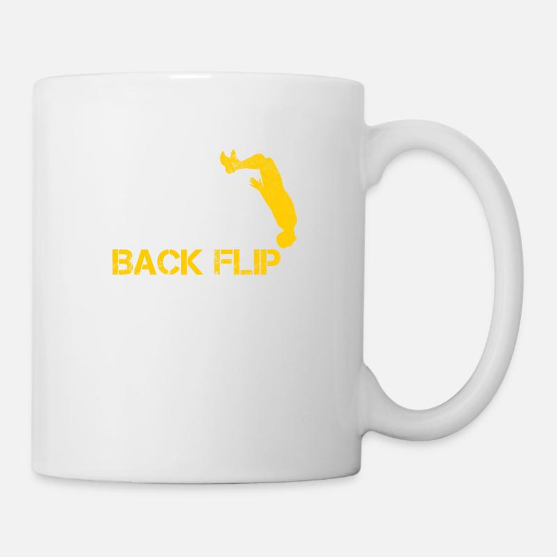 Vintage Eat Sleep Back Flip Répéter, Retour Flip - Mug - white