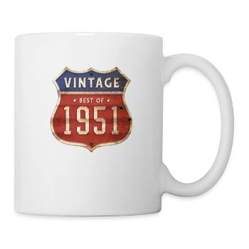 73 Jahre alter Jahrgang 1951 Limitierte Auflage 73. - Tasse - Weiß - Rechts