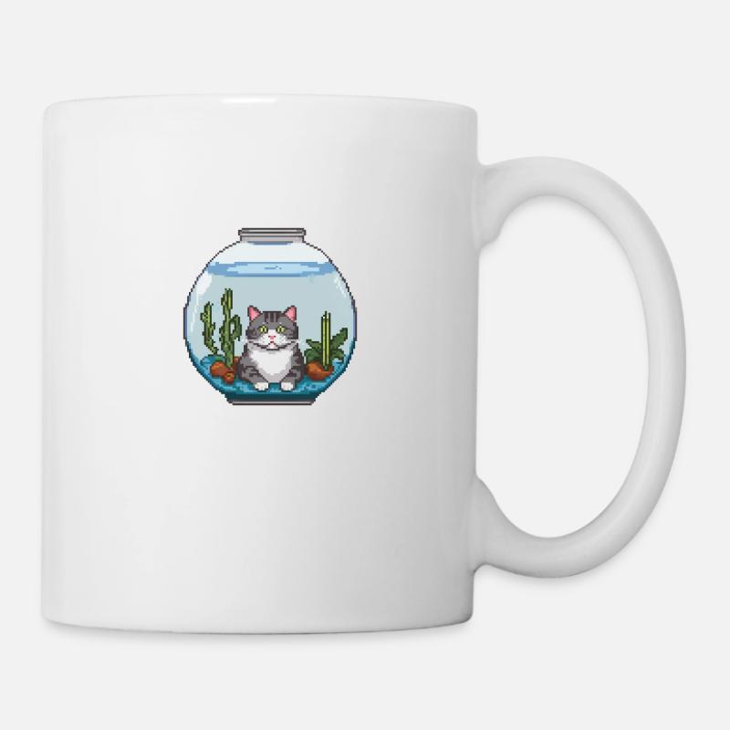 Aquatisches Schnurren - Tasse - Weiß