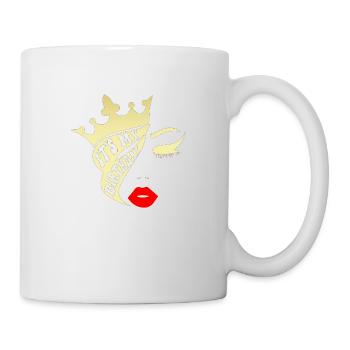 Schöne weibliche Malkunst Gesicht bunte Frau - Tasse - Weiß - Rechts