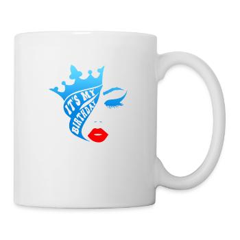 Schöne weibliche Malkunst Gesicht bunte Frau - Tasse - Weiß - Rechts
