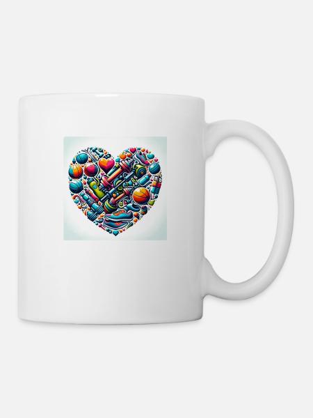 Heart of fitness - Mug - white