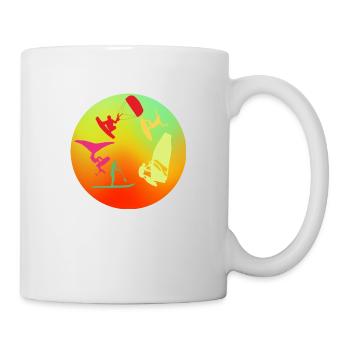 Rond multicolore wind wing kite sup surf - Mug blanc - blanc - Droite