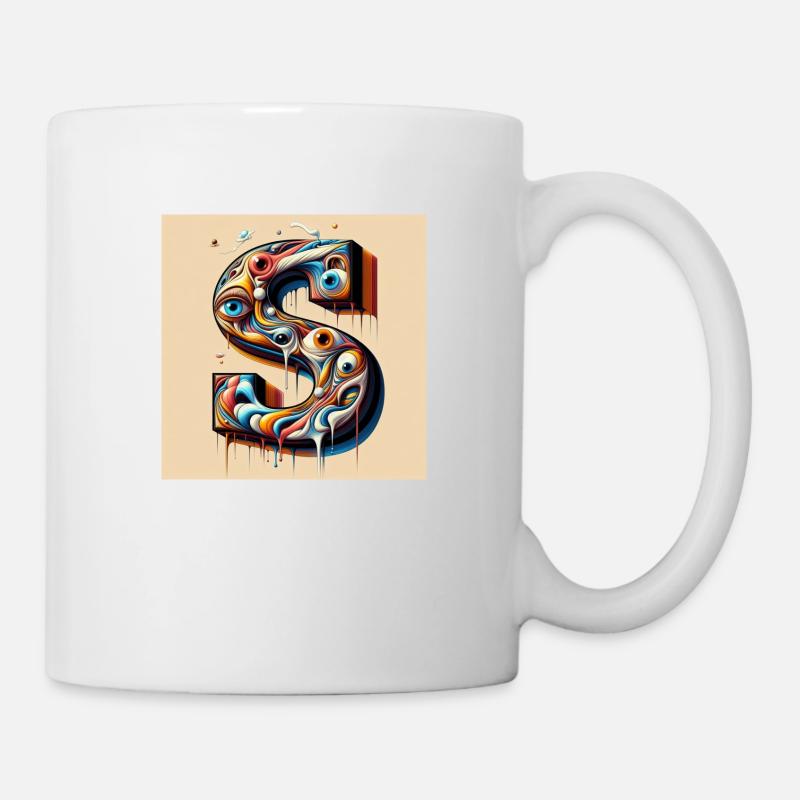 Lettre S - Mug blanc - blanc