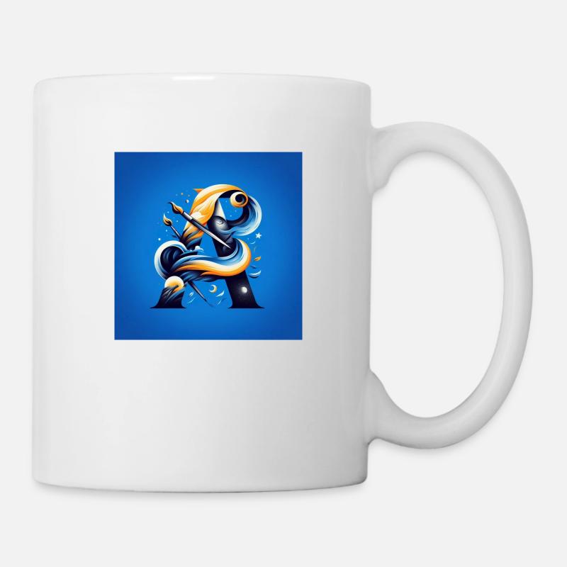 Lettre A - Mug blanc - blanc