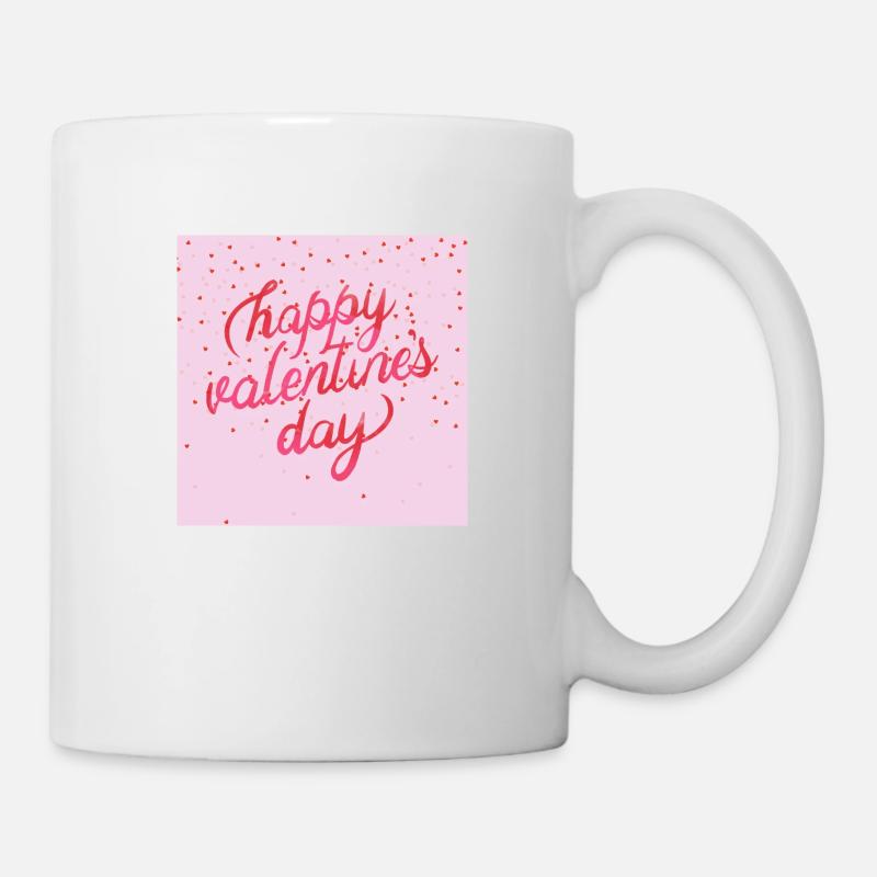 happy valentines day - Tasse - Weiß