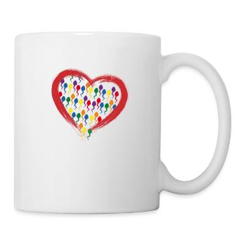 Color Herz Love Bo-Grafik - Tasse - Weiß - Rechts