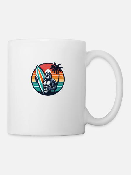 Planche de surf Gorilla - Mug blanc - blanc