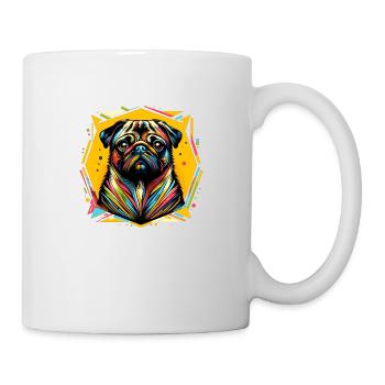 Chien Carlin - Mug blanc - blanc - Droite