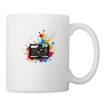 Retro Kamera Logo , Retro Kamera Motiv , Camera - Tasse - Weiß - Rechts