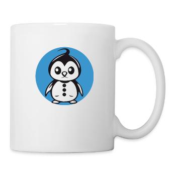 Pinguin Bo-Grafik - Tasse - Weiß - Rechts