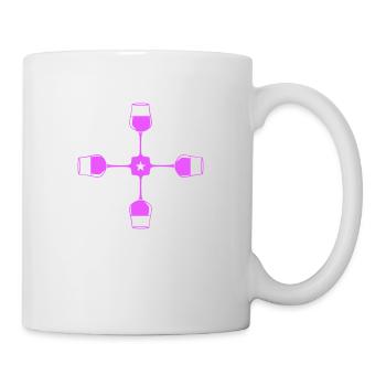 Icône de verre à vin rouge de vin de vin - Mug blanc - blanc - Droite