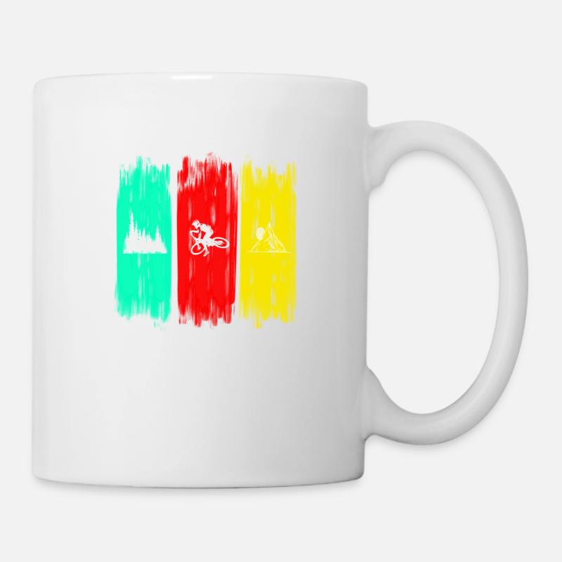 MTB lifestyle - whips, forest, mountains - Mug - white