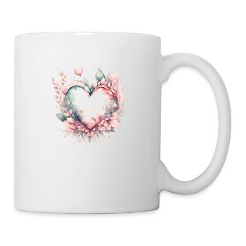 Herz für unendliche Liebe und Zuneigung - Tasse - Weiß - Rechts