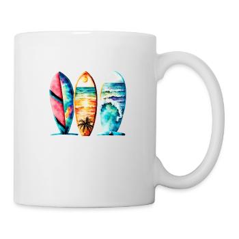 WaveRider: Surf-Spirit für Wellenliebhaber! - Tasse - Weiß - Rechts