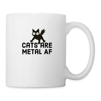 Cats are Metal af black - Tasse - Weiß - Rechts
