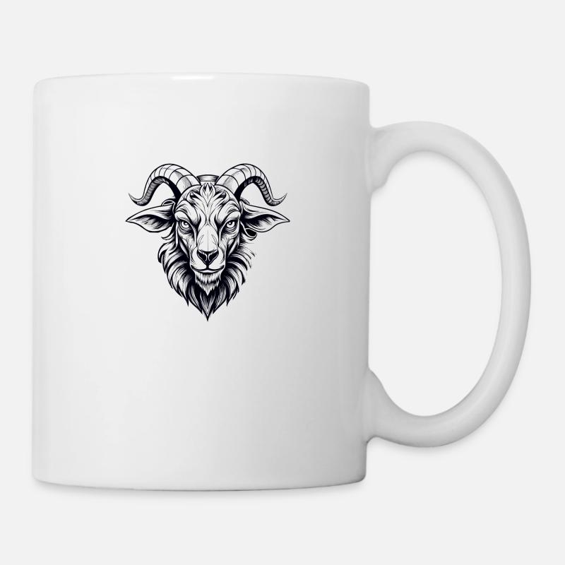 chèvre noire et wihte - Mug blanc - blanc
