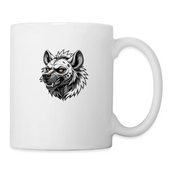 hyena black and wihte - Tasse - Weiß - Rechts
