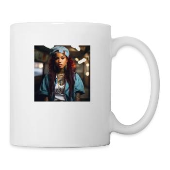 hiphop girl from the 90s - Tasse - Weiß - Rechts